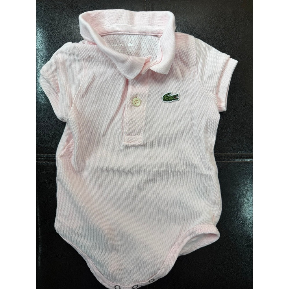 Lacoste Infants' Petit Piqué Bodysuit Light Pink 6 months